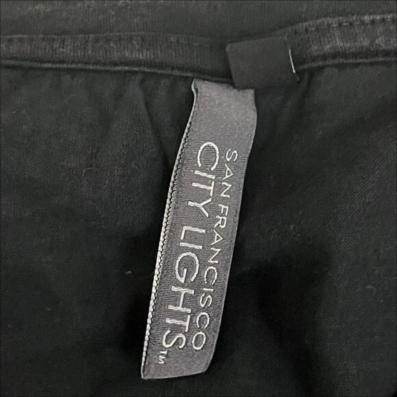 San Francisco City Lights Black Itty Bitty Fitted Tee T-Shirt Size Medium NEW - Picture 5 of 7